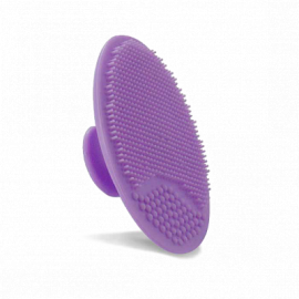 Silikónová hubka na umývanie a masáž tváre fialová; 1 ks